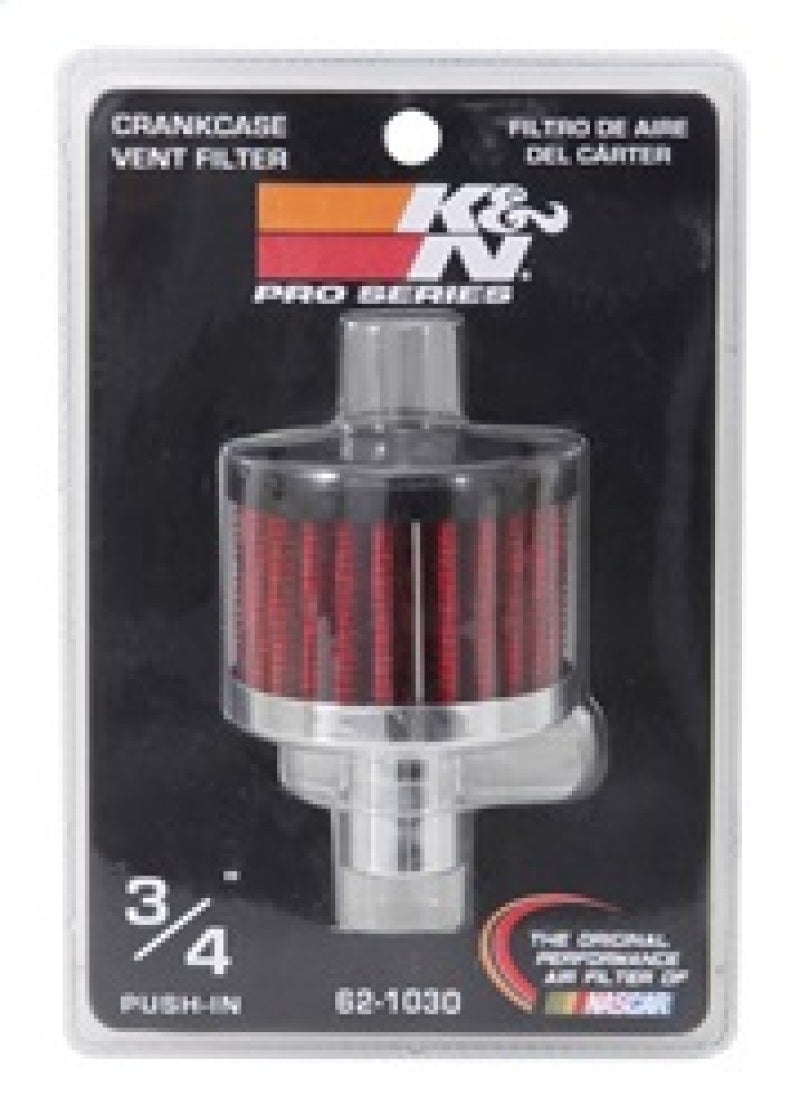K&N Engineering 62-1030 Steel Base Crankcase Vent Filter with Reusable Synthetic Media
