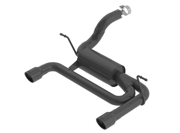 Borla S-Type Axle-Back Exhaust System for 2018-2026 Jeep Wrangler JL/JLU 3.6L V6 with Satin Black Finish and 3.5-Inch Stainless Steel Tips