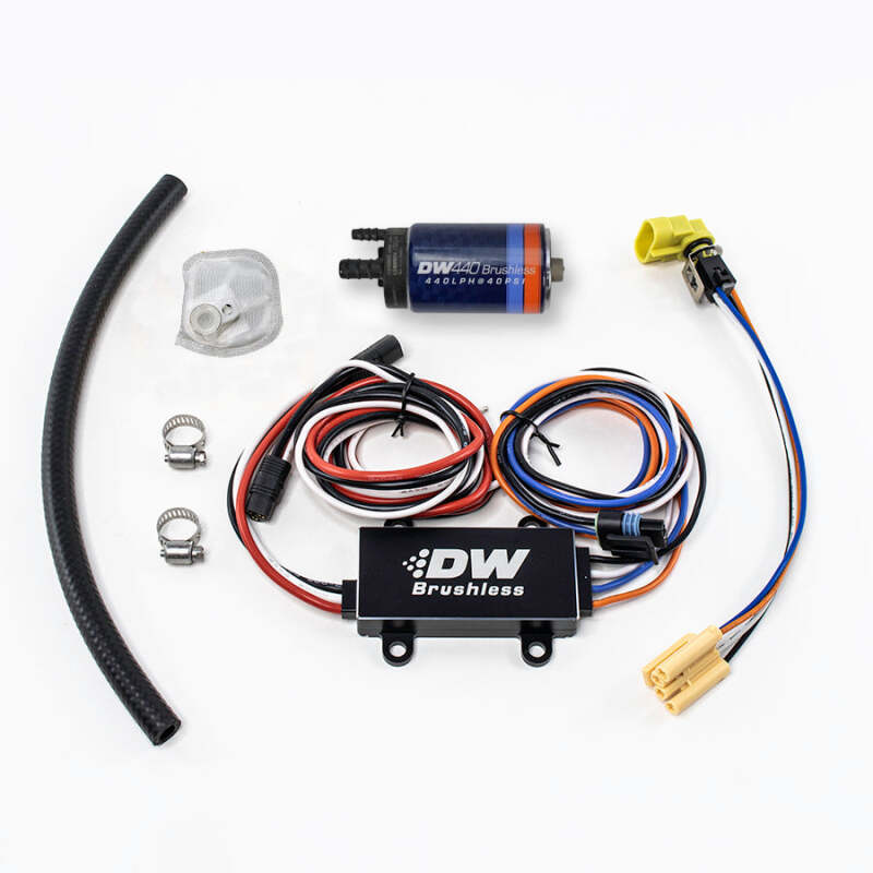 DeatschWerks DW440 440 lph Brushless Fuel Pump with Dual Speed Controller for Automotive Applications