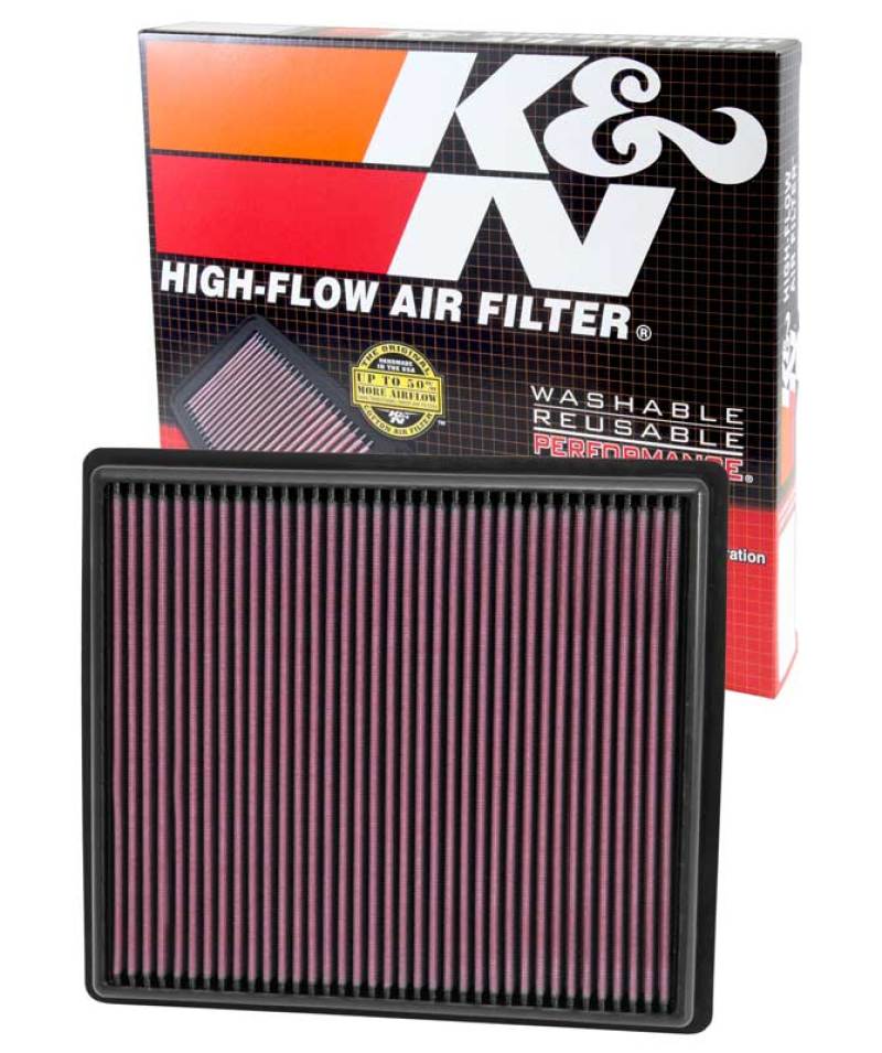 K&N Replacement Air Filter Panel for 2013-2014 Chevrolet Malibu and Buick Regal 2.0L/2.5L