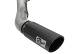 aFe Large Bore HD 5 Inch Diesel Exhaust System with Black Tip for 2017 Ford F-250 & F-350 6.7L V8