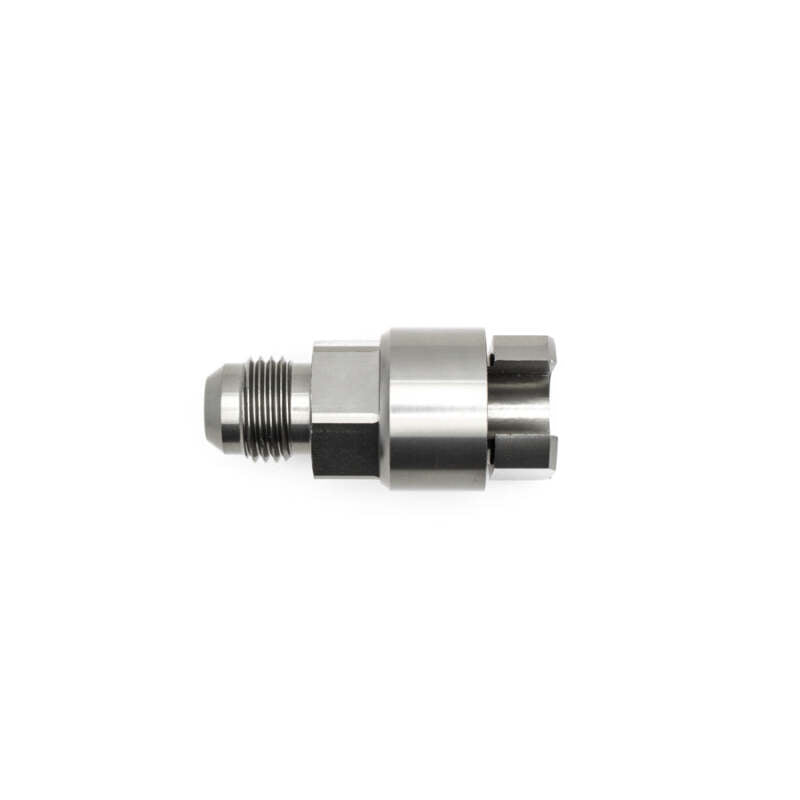 DeatschWerks 6AN Male to 3/8 Inch Female EFI Quick Connect Adapter - Titanium Anodized
