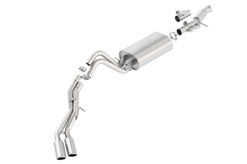 Borla Touring Cat-Back Exhaust System for 2015-2016 GMC Yukon & Cadillac Escalade 6.2L V8 - Dual Same Side Exit with 4-Inch Chrome Tips