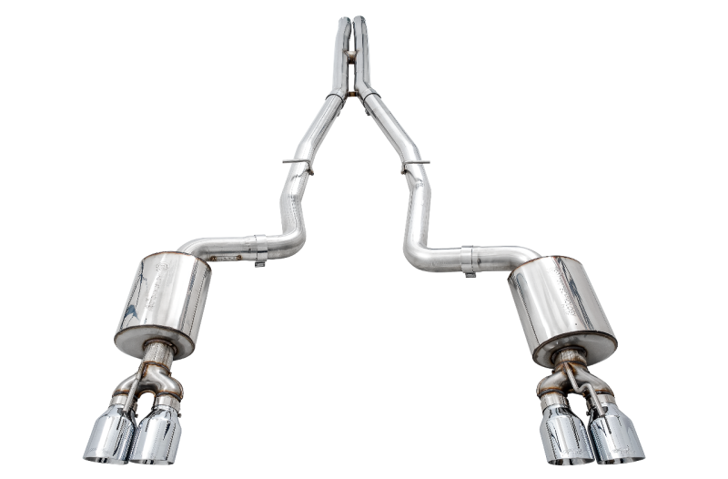 AWE Tuning 2015+ Dodge Challenger 6.4L/6.2L Touring Edition Exhaust with Quad Silver Tips