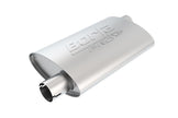 Borla Pro-XS Universal Oval Muffler with 2.25 Inch Offset Inlet and Outlet, Part #400489