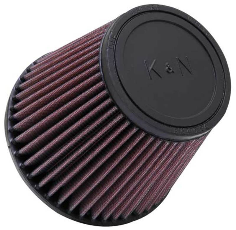 K&N Engineering Universal Rubber Air Filter with 3-Inch Flange, 6-Inch Base, and 4-Inch Top for Automotive and Equipment Applications