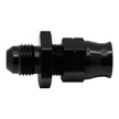 DeatschWerks 6AN Male Flare to 3/8 Inch Hardline Compression Adapter - Anodized Matte Black