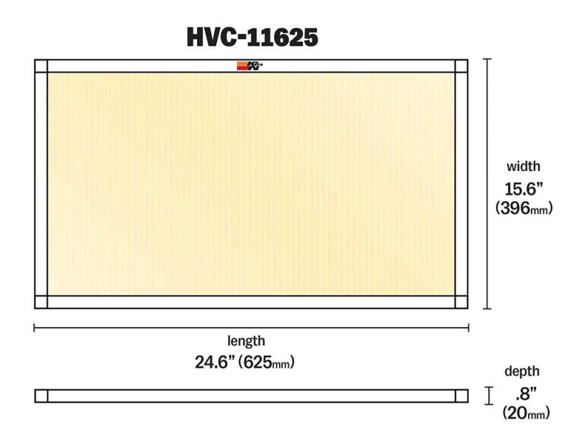 K&N HVAC Filter - 16 x 25 x 1, Reusable Synthetic Pleated Air Filter with MERV 11 Rating