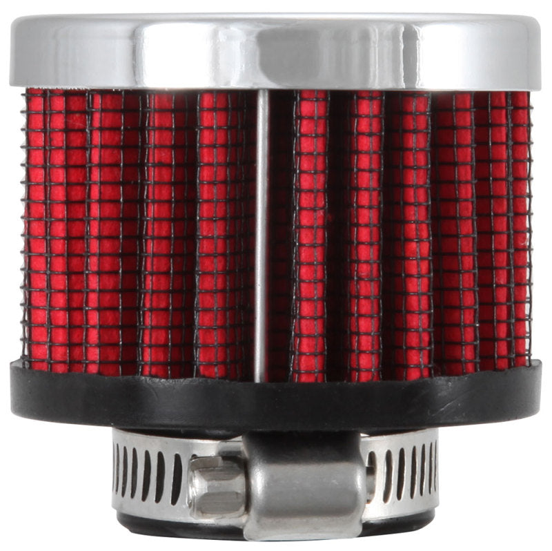 K&N Engineering 62-1360 3/4 Inch ID Crankcase Vent Filter with Chrome Top