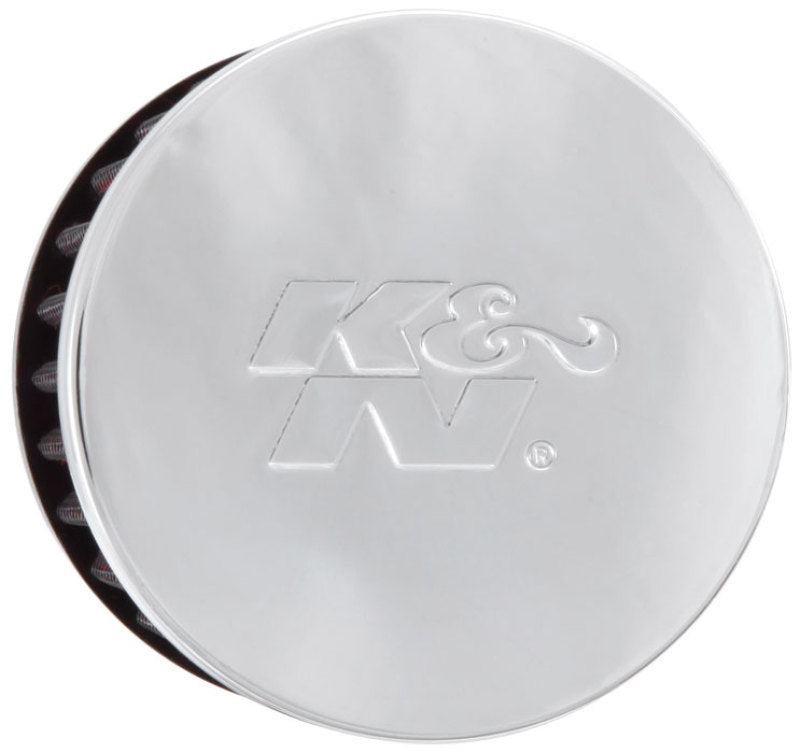 K&N Engineering 62-1440 Crankcase Vent Filter with Chrome Top and Reusable Synthetic Media