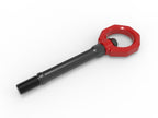 aFe CONTROL Front Tow Hook for Chevrolet Corvette C8 (2020-2026) Red - CNC Machined 4130 Steel with Vibra-tite Threadlocker