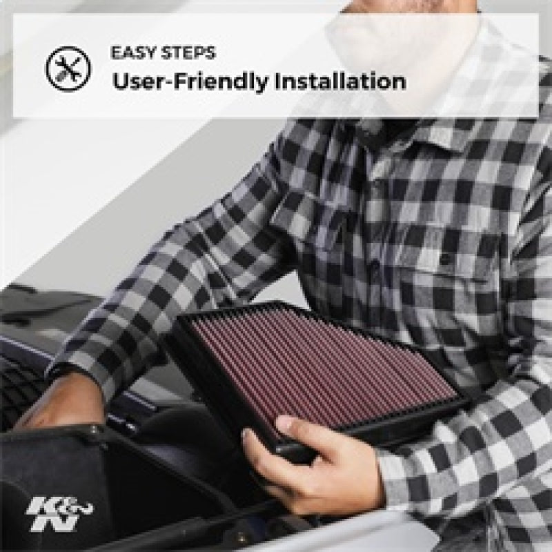 K&N Engineering 33-5098 High-Flow Drop-In Replacement Air Filter for Chevy Silverado and GMC Sierra 2500/3500 Diesel Engines