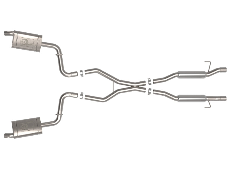 aFe Vulcan Series 2-1/4 inch Stainless Steel Cat-Back Exhaust System for Jeep Grand Cherokee L (2021-2022) with V6/V8 Engine