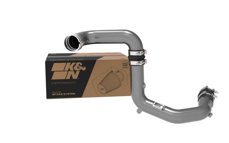 K&N Engineering 77-1020KC Aluminum Charge Pipe Kit for Ford Bronco and Ranger - Gunmetal Gray