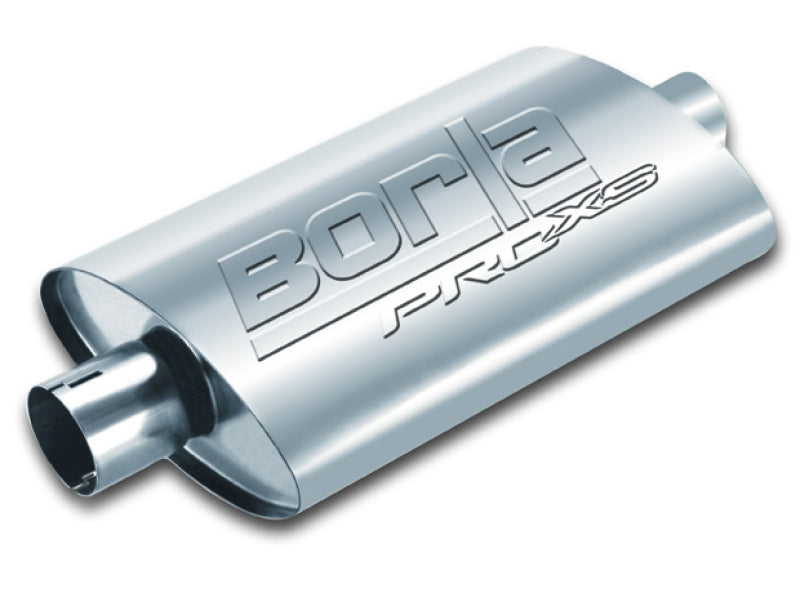 Borla Pro-XS Oval 2.5-Inch Inlet/Outlet Center-Notched Muffler - Universal Fit