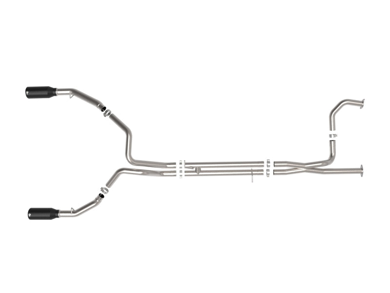 aFe Vulcan Series 3-Inch 304 Stainless Steel Cat-Back Exhaust System with Black Tips for RAM 1500 TRX 2021-2024