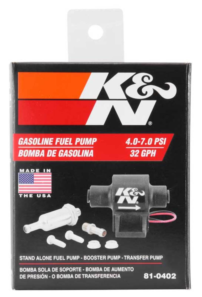 K&N Performance Electric Fuel Pump 4-7 PSI - Universal 12-Volt Fuel System Hardware