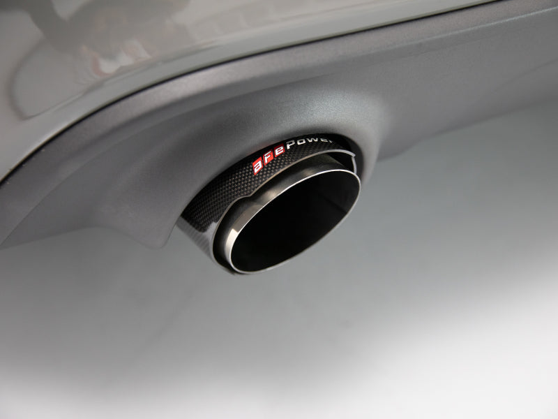 aFe MACH Force-XP 4-1/2 Inch Carbon Fiber OE Replacement Exhaust Tips for Dodge Charger and Hellcat 2015-2018
