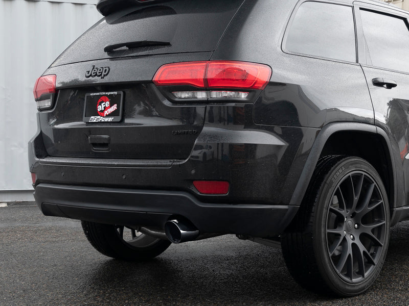 aFe Large Bore HD 3-inch Stainless Steel Cat-Back Exhaust with Black Tips for Jeep Grand Cherokee WK2 (2014-2019) V6-3.6L