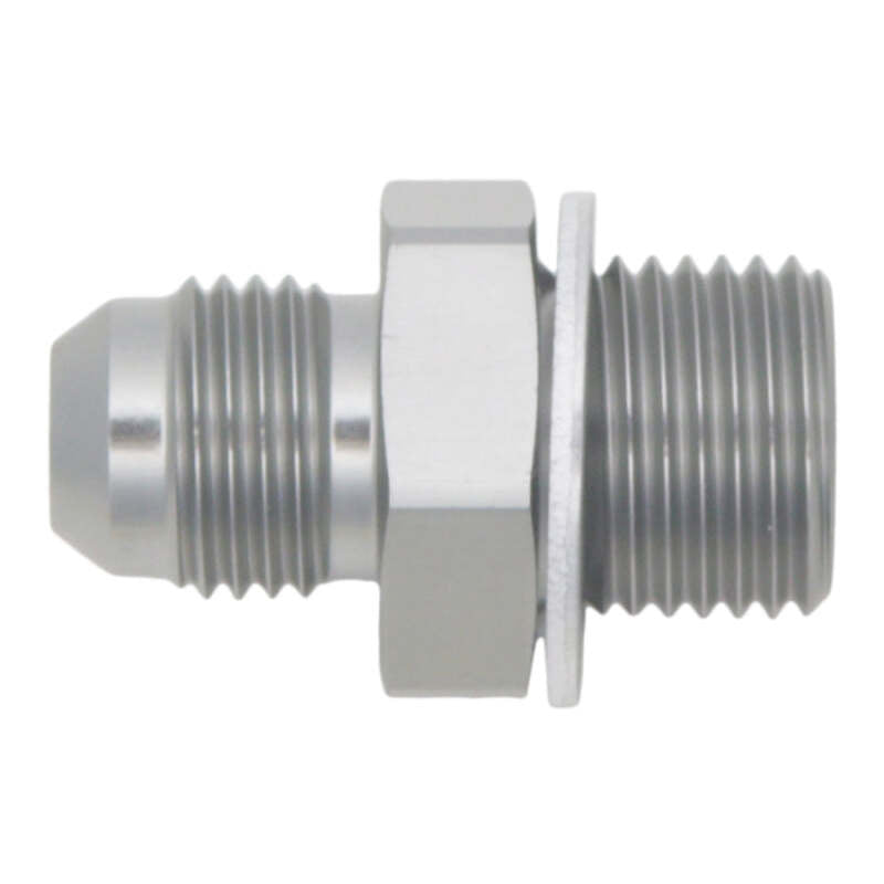 DeatschWerks 6AN Male Flare to M16 x 1.5 Male Metric Adapter with Crush Washer - Titanium