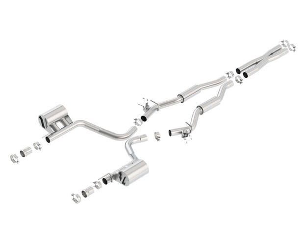 Borla S-Type Cat-Back Exhaust System for Dodge Challenger 2015-2022 with Merge X-Pipe and Active Valve Simulators