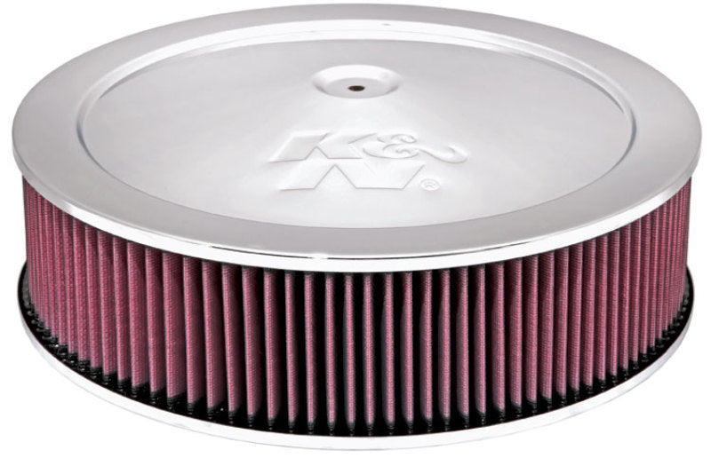 K&N Engineering 14-inch Red Custom Air Cleaner Assembly Part 60-1290