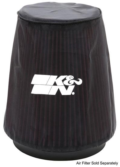 K&N Engineering Universal P Dry Charger Round Tapered Air Filter Wrap in Black (Part Number 22-8038DK)