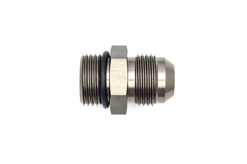 DeatschWerks 10AN ORB Male to 10AN Male Flare Adapter with O-Ring - Titanium Finish