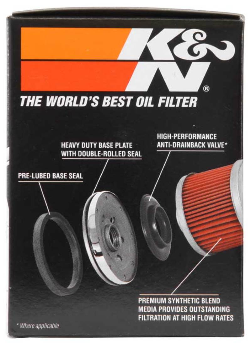 K&N Engineering Part KN-170C Chrome Oil Filter for Harley-Davidson Motorcycles