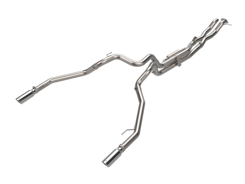 aFe Vulcan Series 3-Inch 304 Stainless Steel Cat-Back Exhaust System with Polished Tips for Ford Ranger Raptor 2024-2026