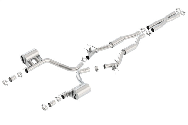 Borla S-Type Cat-Back Exhaust System for Dodge Challenger 2015-2022 with Merge X-Pipe and Active Valve Simulators