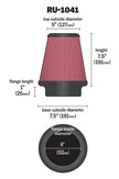K&N Engineering Universal Clamp-On Air Filter 6-inch FLG / 7-1/2-inch B / 5-inch T / 7-1/2-inch H