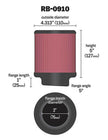 K&N Universal Rubber Air Filter - 3 Inch Diameter, 5 Degree Flanged, 4.5 Inch Outer Diameter, 5 Inch Height