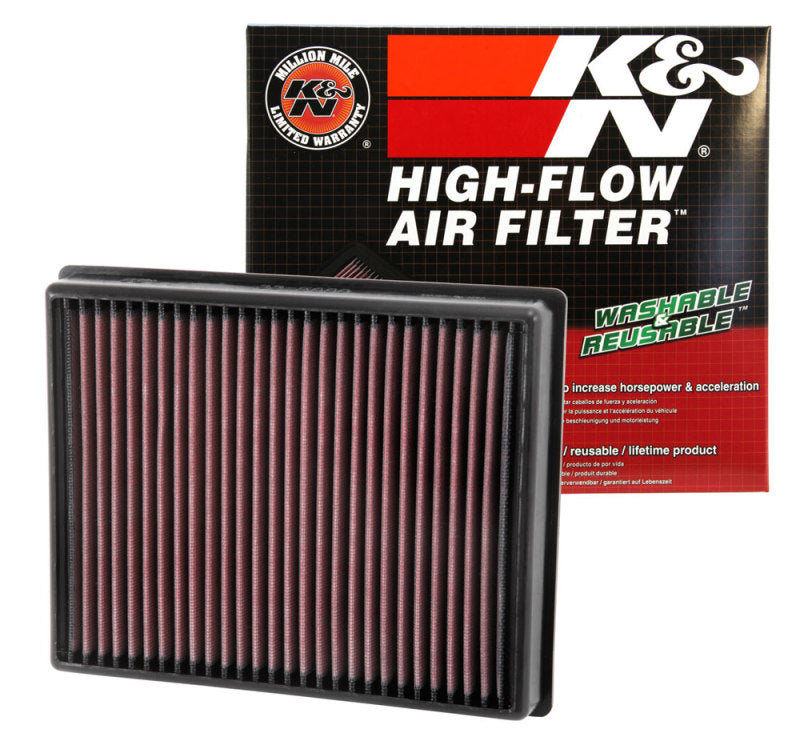 K&N Engineering 33-5000 High-Flow Reusable Air Filter for 2013-2015 Ford Fusion 2.0L L4