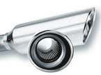 Borla 2.25-inch Inlet 4-inch Round Rolled Angle-Cut Resonated Exhaust Tip - Part #20248