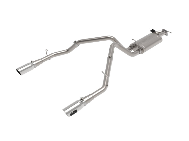 aFe Gemini XV 3-inch 304 Stainless Steel Cat-Back Exhaust System with Cut-Out for 2019-2021 Ram 1500 V8 5.7L Hemi