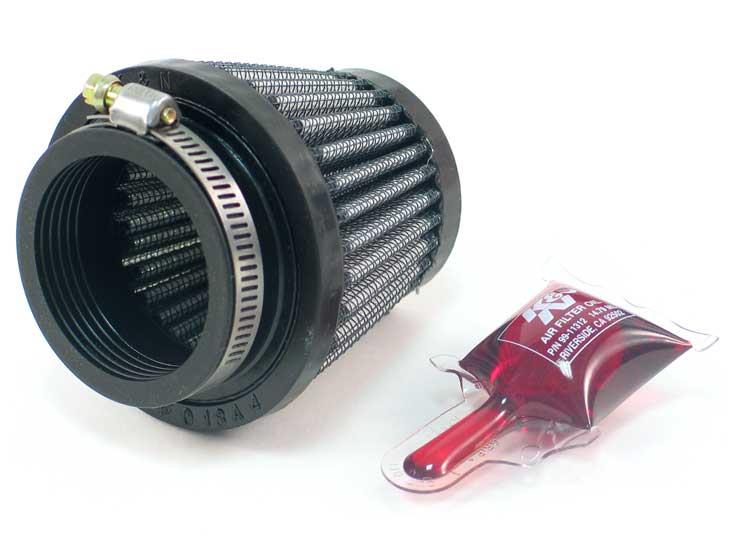 K&N Engineering Universal Rubber Air Filter with 1 3/4 inch Flange, 3 inch Base, 2 inch Top, 2.5 inch Height