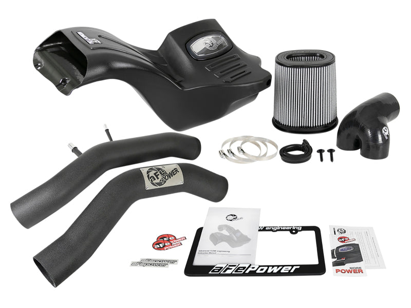 aFe Momentum XP Pro DRY S Cold Air Intake System with Black Aluminum Tubes for 2015-2016 Ford F-150 V8 5.0L