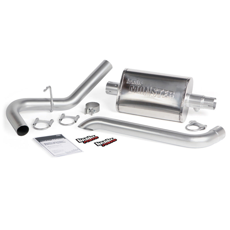 Banks Power 87-01 Jeep 4.0L Cherokee Monster Exhaust System with 2.5-Inch Mandrel-Bent Tailpipe and Straight-Through Muffler