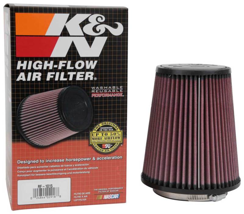 K&N Engineering RF-1015 Universal Air Filter - 6 inch OD Base, 4.5 inch OD Top, 7 Inch Height for Pontiac Firebird