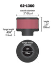 K&N Engineering 62-1360 3/4 Inch ID Crankcase Vent Filter with Chrome Top