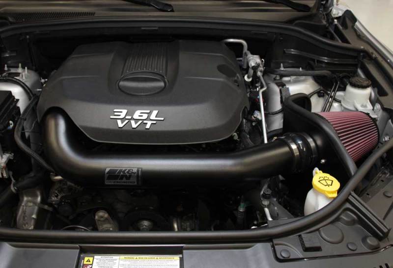 K&N High Flow Performance Intake Kit for 2011-2014 Jeep Grand Cherokee 3.6L V6 and 2011 Dodge Durango 3.6L V6 - Part Number 77-1560KTK