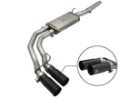 aFe Rebel Series Dual Center Exit Cat-Back Exhaust System for Jeep Wrangler (JK) 3.6L/3.8L - Stainless Steel with Black Tips
