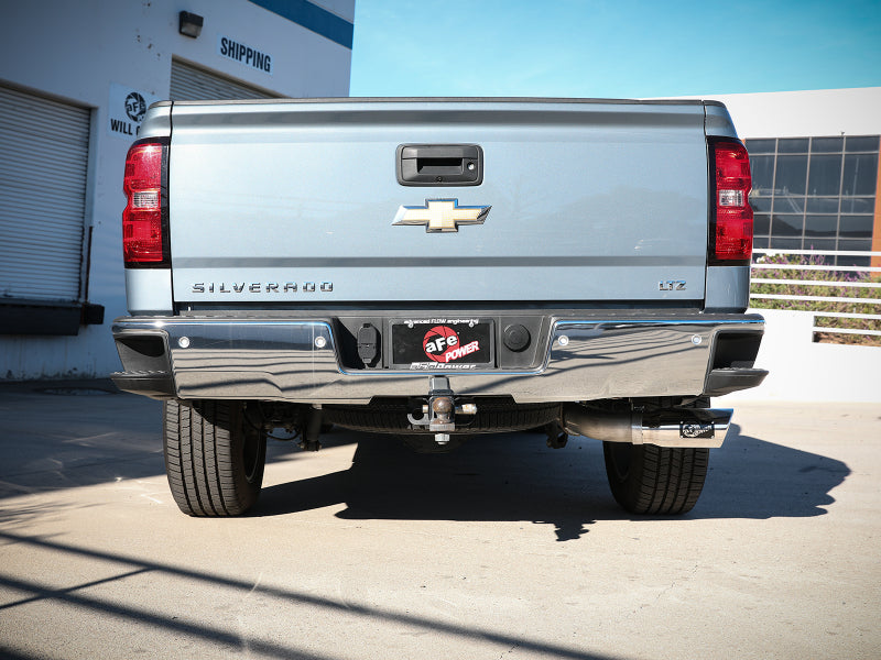 aFe Apollo GT Series 4-inch 409 Stainless Steel Cat-Back Exhaust System with Polished Tip for Chevrolet Silverado and GMC Sierra 1500 (2014-2016)