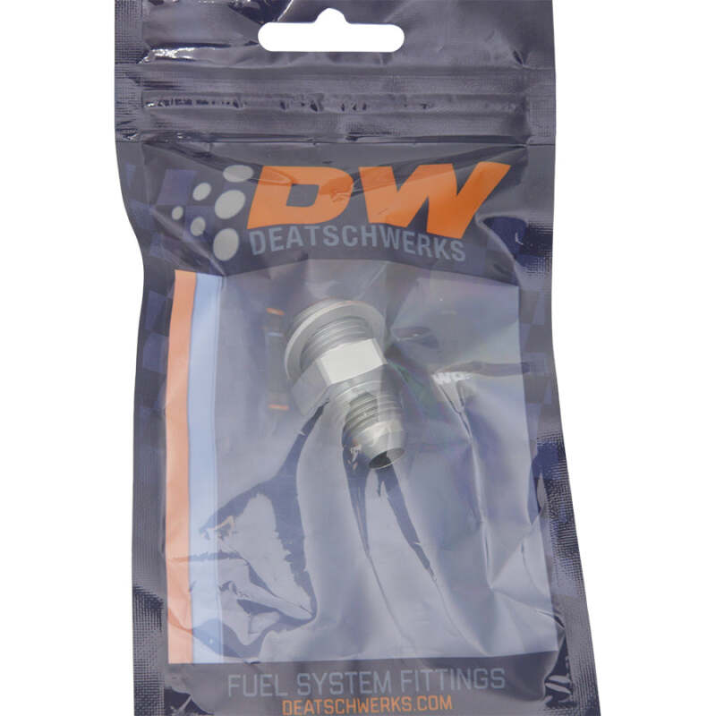DeatschWerks 6AN Male Flare to M16 x 1.5 Male Metric Adapter with Crush Washer - Titanium