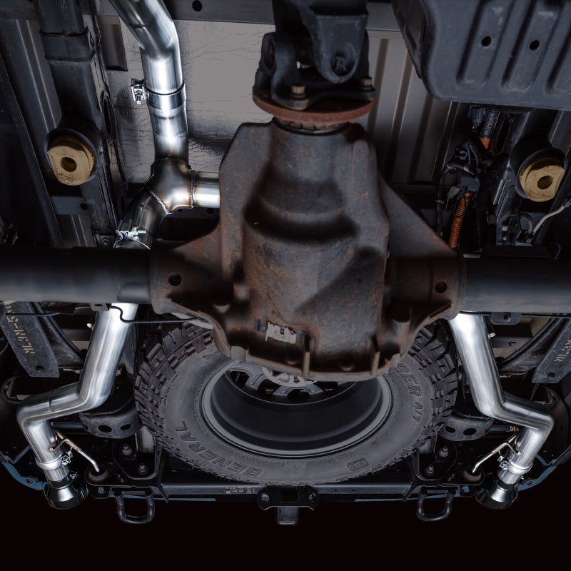 AWE Tuning 2021+ Ford F-150 Tremor Non-Resonated Catback Exhaust with Diamond Black Tips