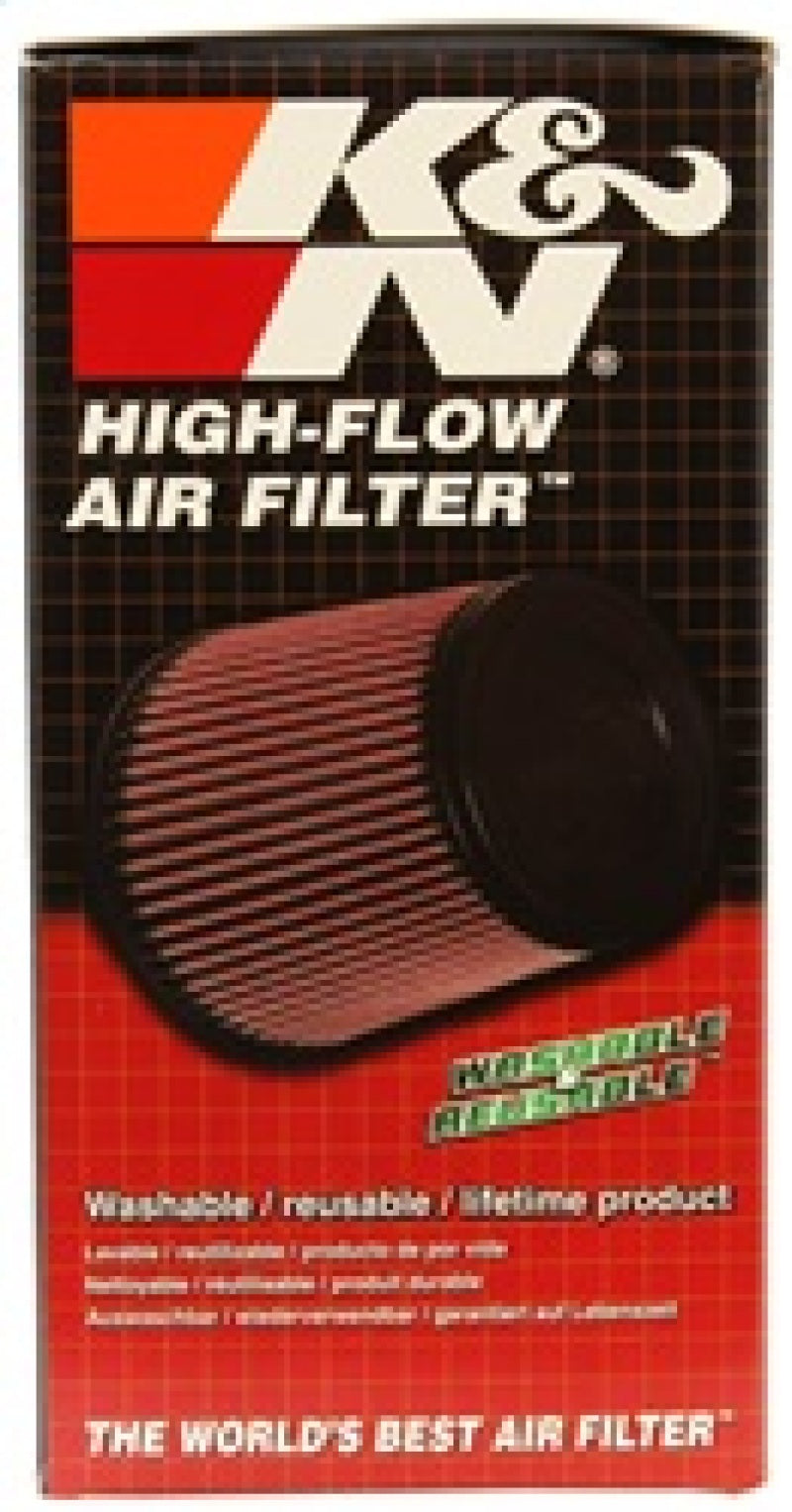 K&N Universal Rubber Round Air Filter with 20-Degree Flange Angle, 2.25-inch Flange ID, 3.5-inch OD, 6-inch Height