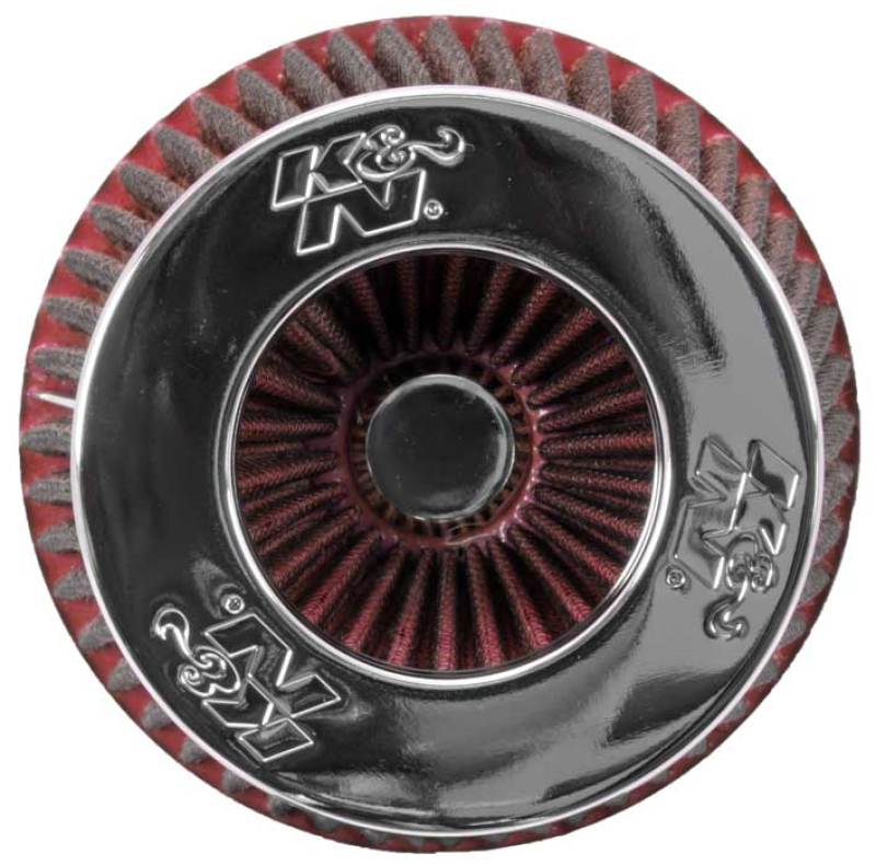 K&N Engineering Universal Air Filter Chrome Round Tapered - 4 Inch Flange ID, 1.125 Inch Flange Length, 5.5 Inch Height
