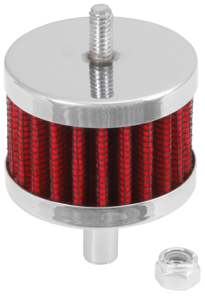 K&N Engineering Steel Base Crankcase Vent Filter with 3/8 inch Tube - Classic Car & Racing Application