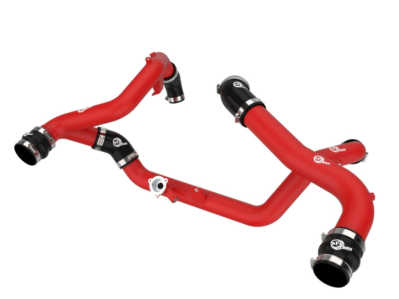 aFe BladeRunner Aluminum Hot and Cold Charge Pipe Kit for Ford Explorer ST 2020-2021, V6 3.0L - Red